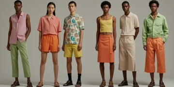 Models displaying 2025 fashion trends with expertly coordinated color palettes