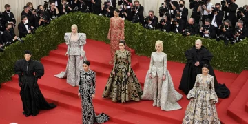 A-list celebrities arriving at the 2025 Met Gala, showcasing diverse and innovative fashion choices on the red carpet.