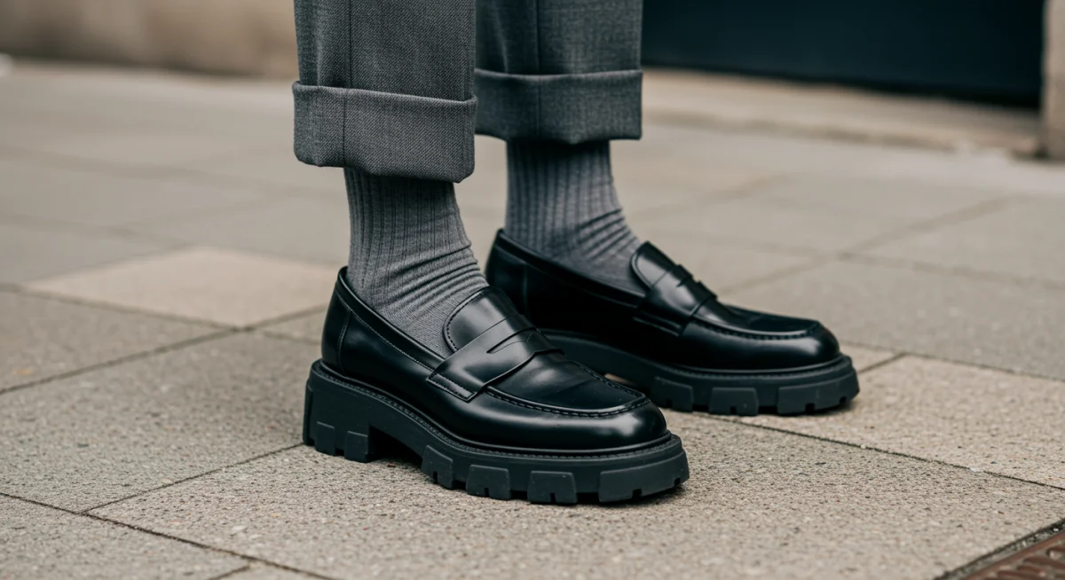 Chunky loafers as an affordable footwear alternative