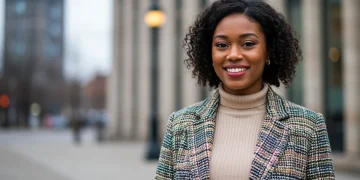Confident woman showcasing her unlocked personal style after a fashion transformation.