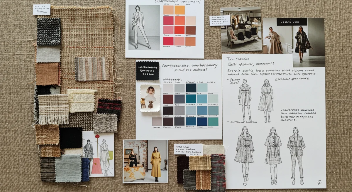 Fashion mood board demonstrating color harmonies and emotional impact