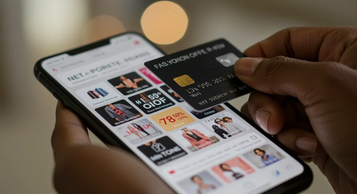 Online shopping on Black Friday with phone and credit card