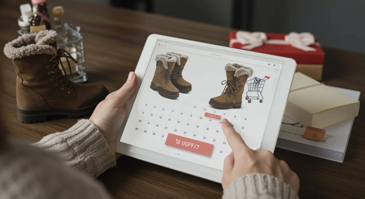 Online shopping for winter accessories in August