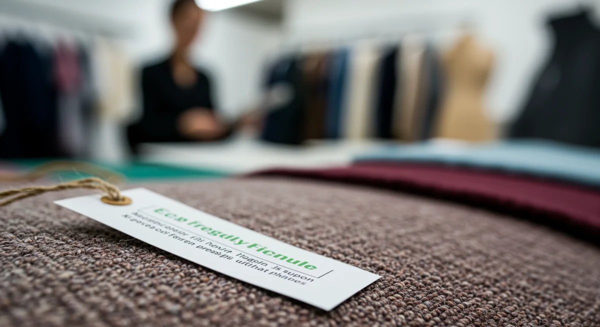 Close-up of innovative recycled fabric used in sustainable fashion.