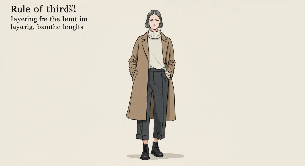 Rule of thirds fashion layering example