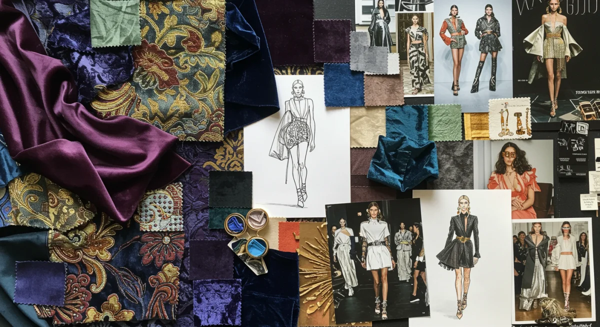 Stylist's creative mood board for 2025 fashion trends
