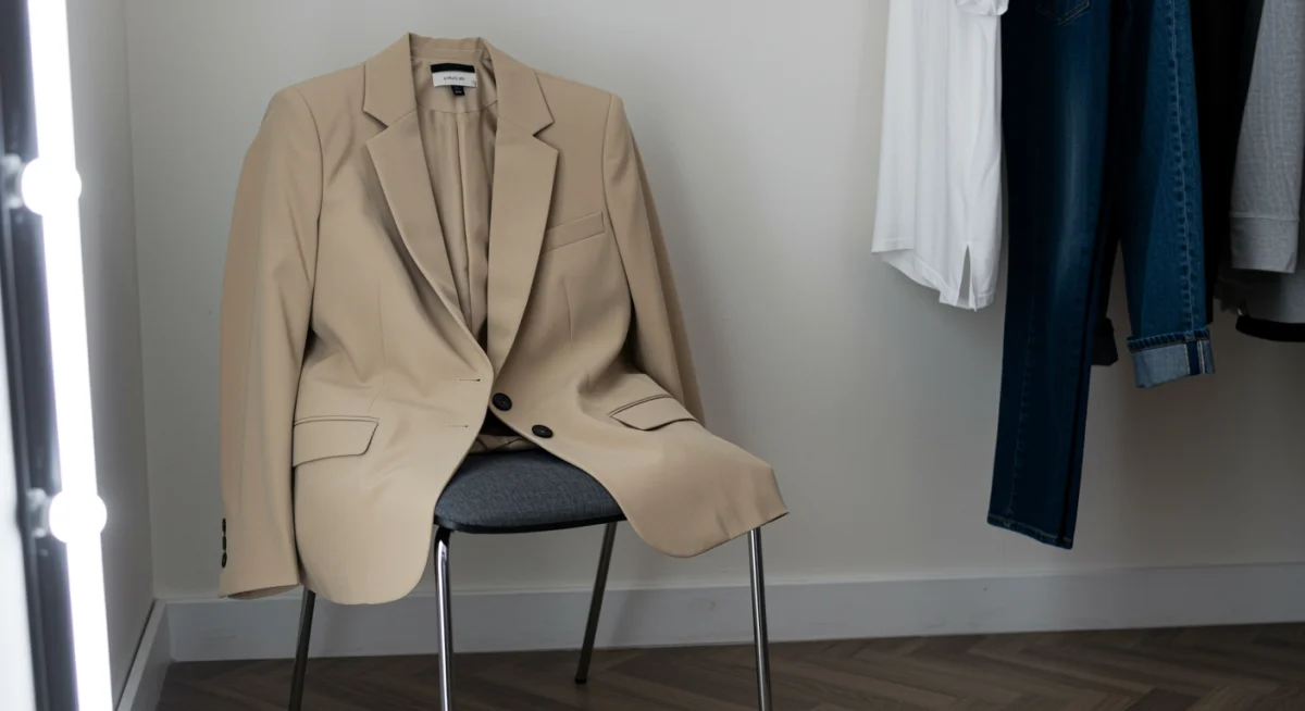 Essential tailored blazer for a versatile capsule wardrobe.