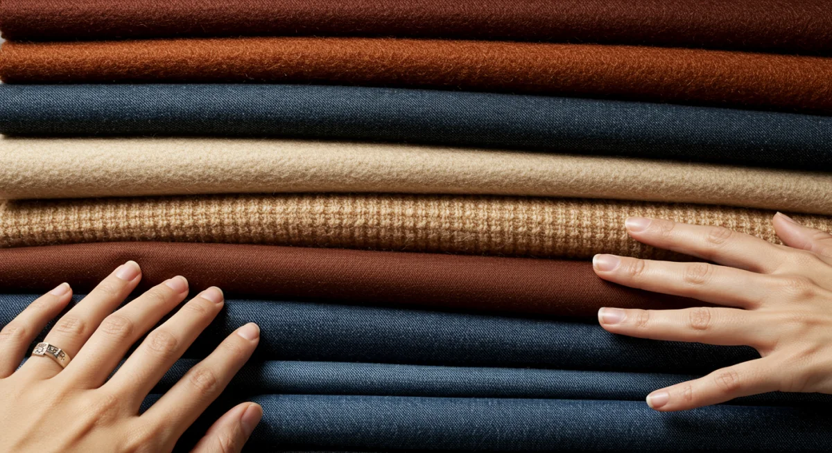 Textural fabric mix for stylish layering