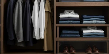 Curated timeless wardrobe with classic investment pieces